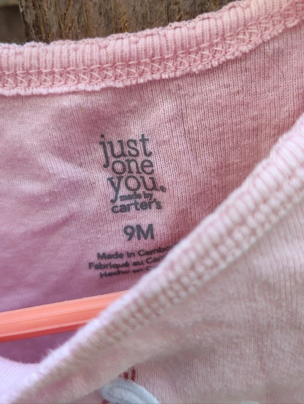 Carter's Soft Pink Baby 6-9m Bodysuit Mommy Loves Me